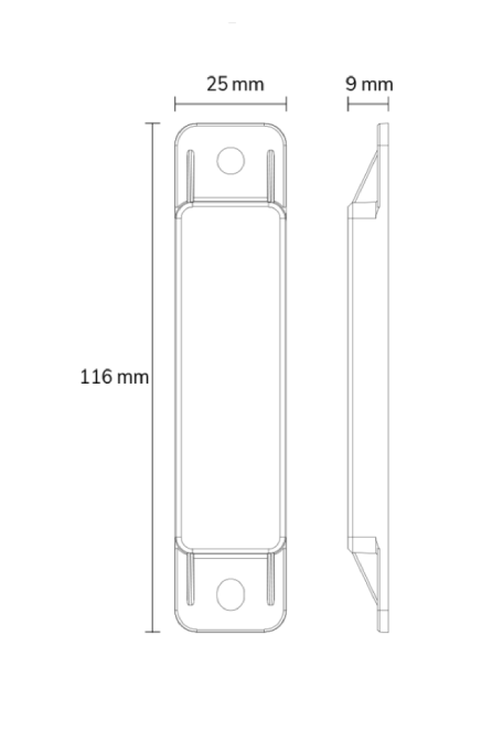 MBS01 卡板型定位標(biāo)簽尺寸圖